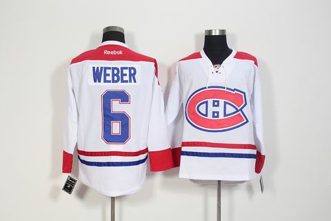 nhl montreal canadiens #6 Weber white jersey