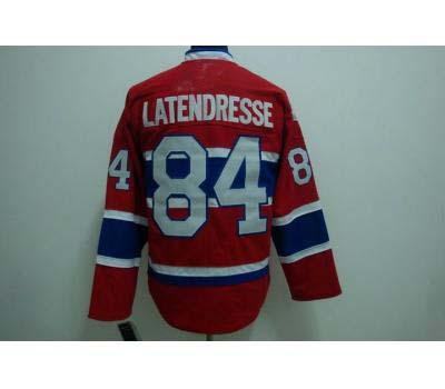 nhl montreal canadiens #84 lateneresse red blue