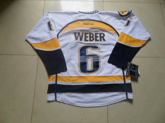 nhl nashville predators #6 weber white
