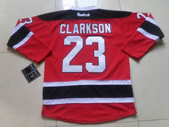 nhl new jersey devils 23 Clarkson red