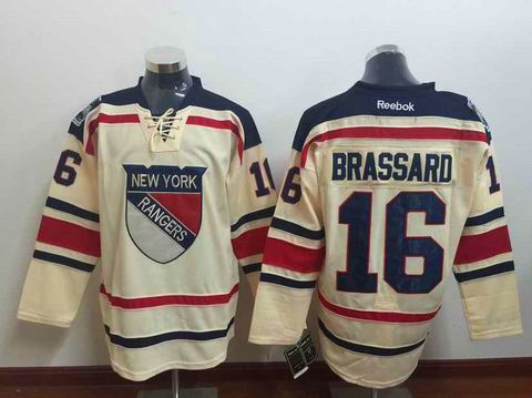 nhl new york rangers #16 Brassard cream jersey