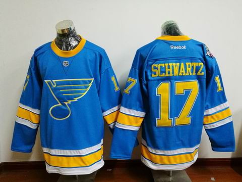 nhl st. louis blues #17 Schwartz blue jersey