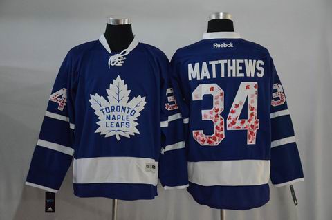 nhl toronto maple leafs #34 Matthews blue jersey