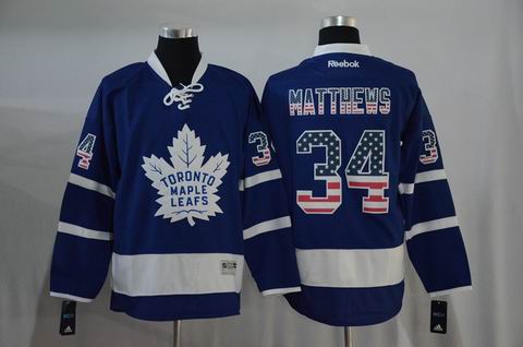 nhl toronto maple leafs 34 Matthews blue jersey
