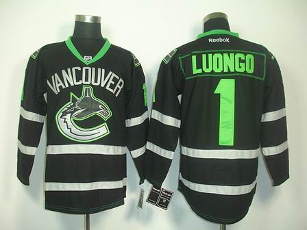 nhl vancouver canucks #1 luongo black