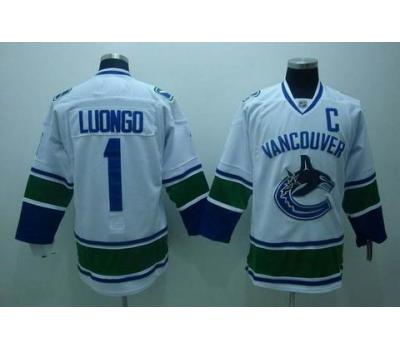 nhl vancouver canucks #1 luongo white