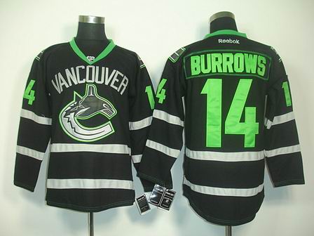 nhl vancouver canucks #14 burrows black