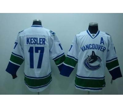 nhl vancouver canucks #17 kesler white