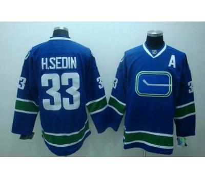 nhl vancouver canucks #33 h.sedin blue[3rd]