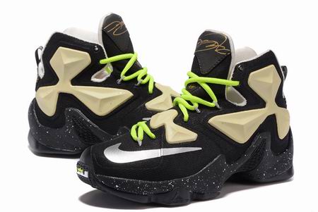 nike Lebron James 13 shoes black golden green