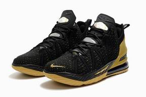 nike Lebron James 18 shoes black golden