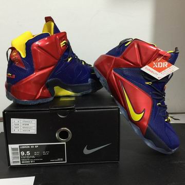 nike Lebron XII EP shoes blue red yellow