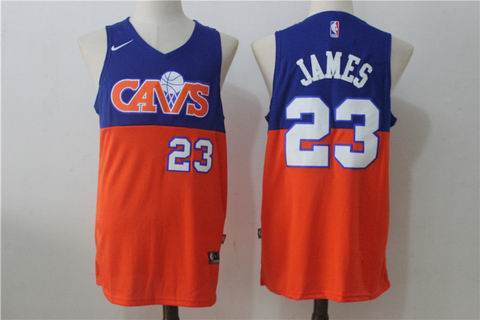 nike NBA Cleveland Cavaliers #23 JAMES orange blue jersey