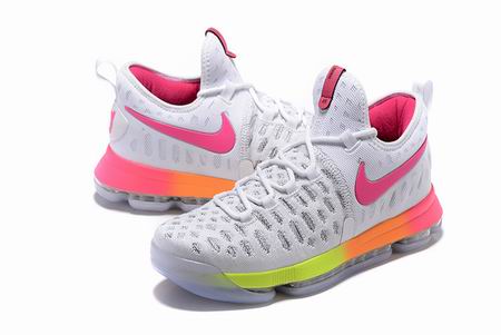 nike Zoom KD 9 shoes white pink green