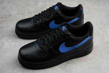 nike air force 1 low shoes black blue