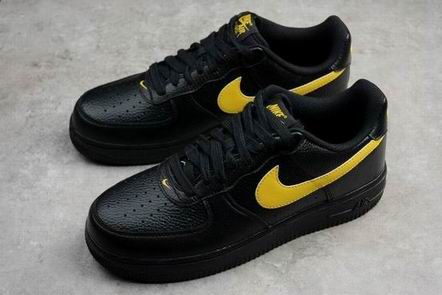 nike air force 1 low shoes black yellow
