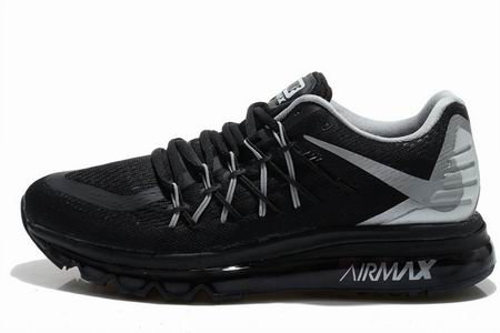nike air max 2015 shoes black silver