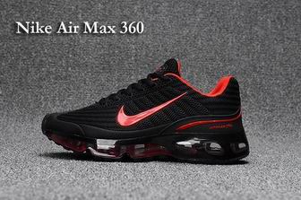 nike air max 360 shoes KPU black red