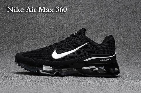 nike air max 360 shoes KPU black white