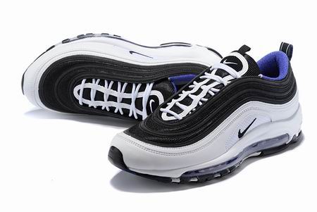nike air max 97 shoes black white blue