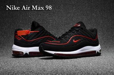 nike air max 98 shoes black red