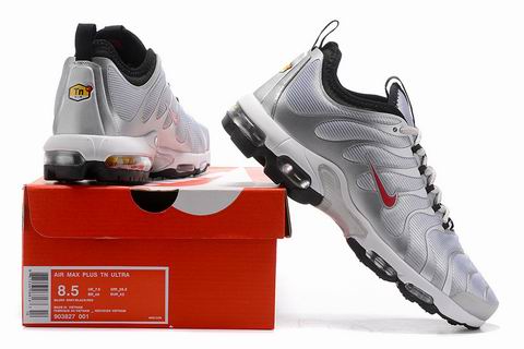 nike air max plus tn ultra shoes silver red