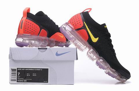 nike air vapormax flyknit 2 shoes black yellow red