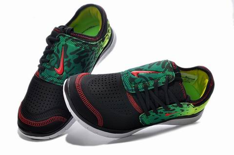 nike free 3.0 shoes black red green