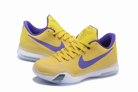 nike kobe 10 shoes yellow purple