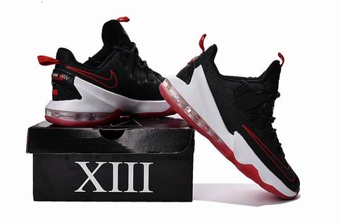 nike lebron XIII shoes black red