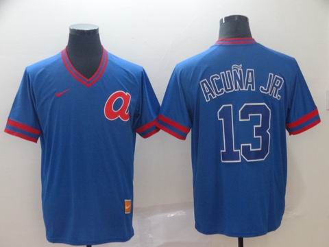 nike mlb Atlanta Braves #13 Acuna Jr. blue jersey