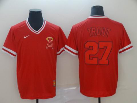 nike mlb Los Angeles Angels #27 Trout red jersey