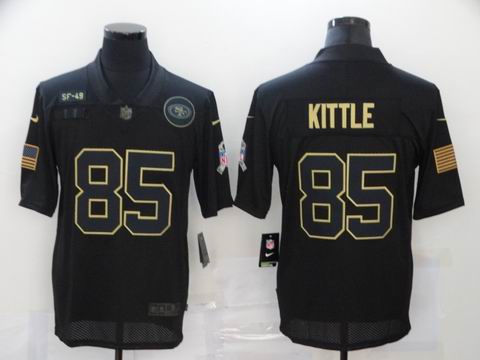 nike nfl 49ers #85 KITTLE black solute to service