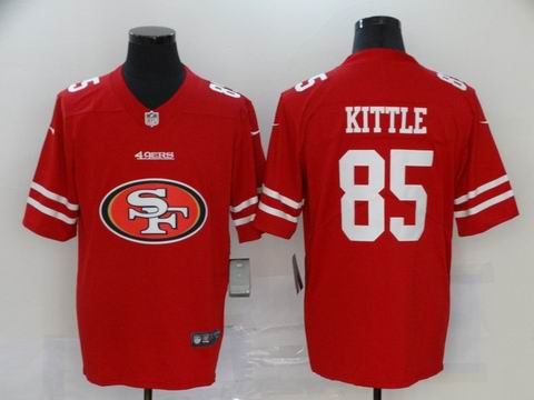 nike nfl 49ers #85 KITTLE red big logo fashion jersey