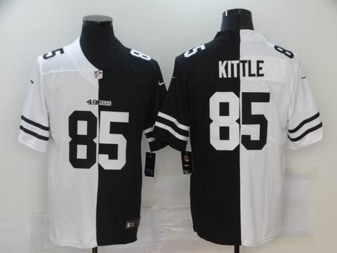 nike nfl 49ers #85 KITTLE white black jersey