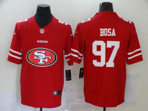 nike nfl 49ers #97 BOSA red big logo fashion jersey
