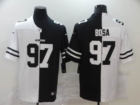nike nfl 49ers #97 BOSA white black jersey