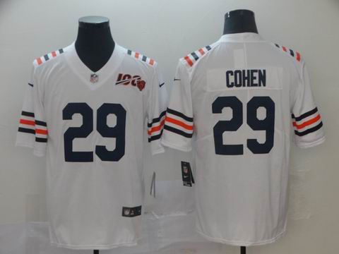 nike nfl Bears #29 Cohen White 100th Season rush II jersey
