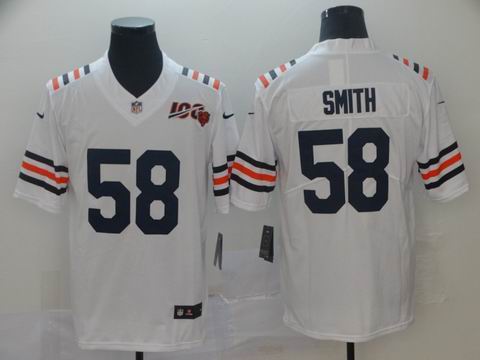 nike nfl Bears #58 Smith White 100th Season rush II jersey