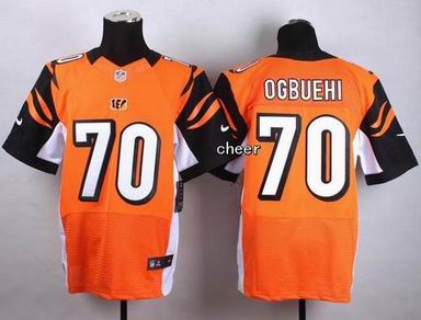 nike nfl Bengals 70 Ogbuehi orange elite jersey