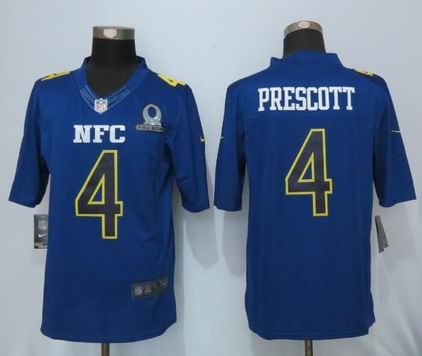 nike nfl Dallas Cowboys 4 Prescott Navy 2017 Pro Bowl Limited Jersey