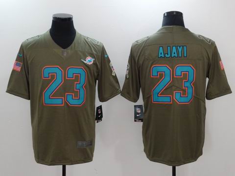 nike nfl Dolphins #23 AJAYI Olive Salute To Service Limited Jersey