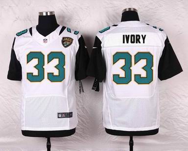 nike nfl Jacksonville Jaguars #33 Chris Ivory white elite jersey