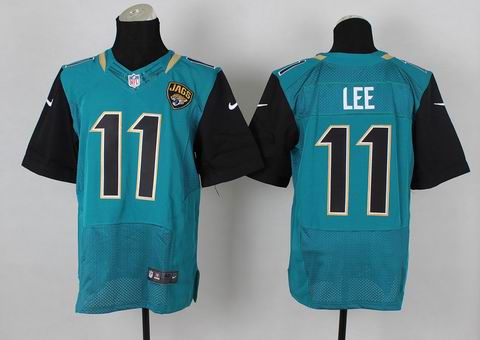 nike nfl Jacksonville Jaguars 11 Lee green black number elite jersey
