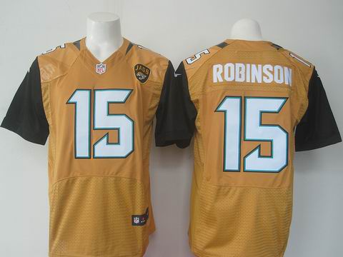 nike nfl Jaguars #15 Robinson yellow elite jersey