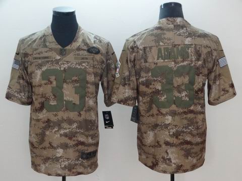 nike nfl Jets #33 Adams Camo Salute to Service limited jersey