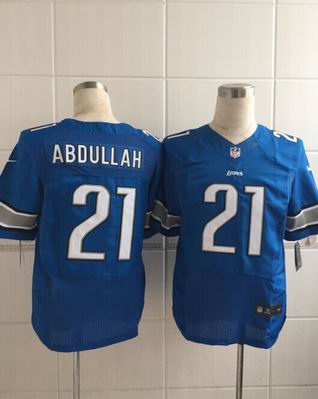 nike nfl Lions 21 Abdullah blue elite jersey