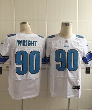 nike nfl Lions 90 Wright white elite jersey