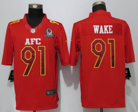 nike nfl Miami Dolphins 91 Wake Red 2017 Pro Bowl Limited Jersey