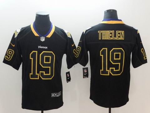 nike nfl Minnesota Vikings #19 Thielen lights out black rush jersey
